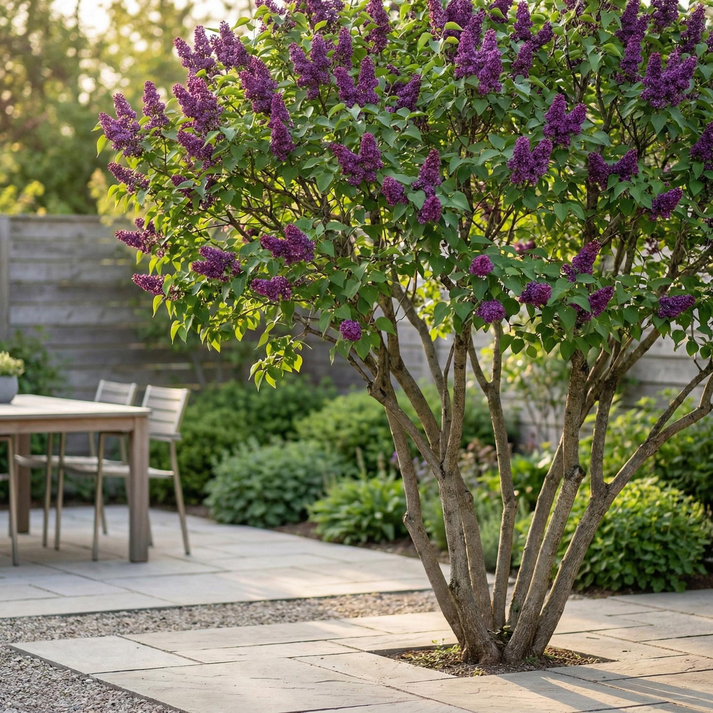 Green boutiQ - Tuinplant - Syringa vulgaris Ludwig Spath - Gewone Sering - Winterhard - Paars - 1 Plant - Pot 17cm - Hoogte 45cm