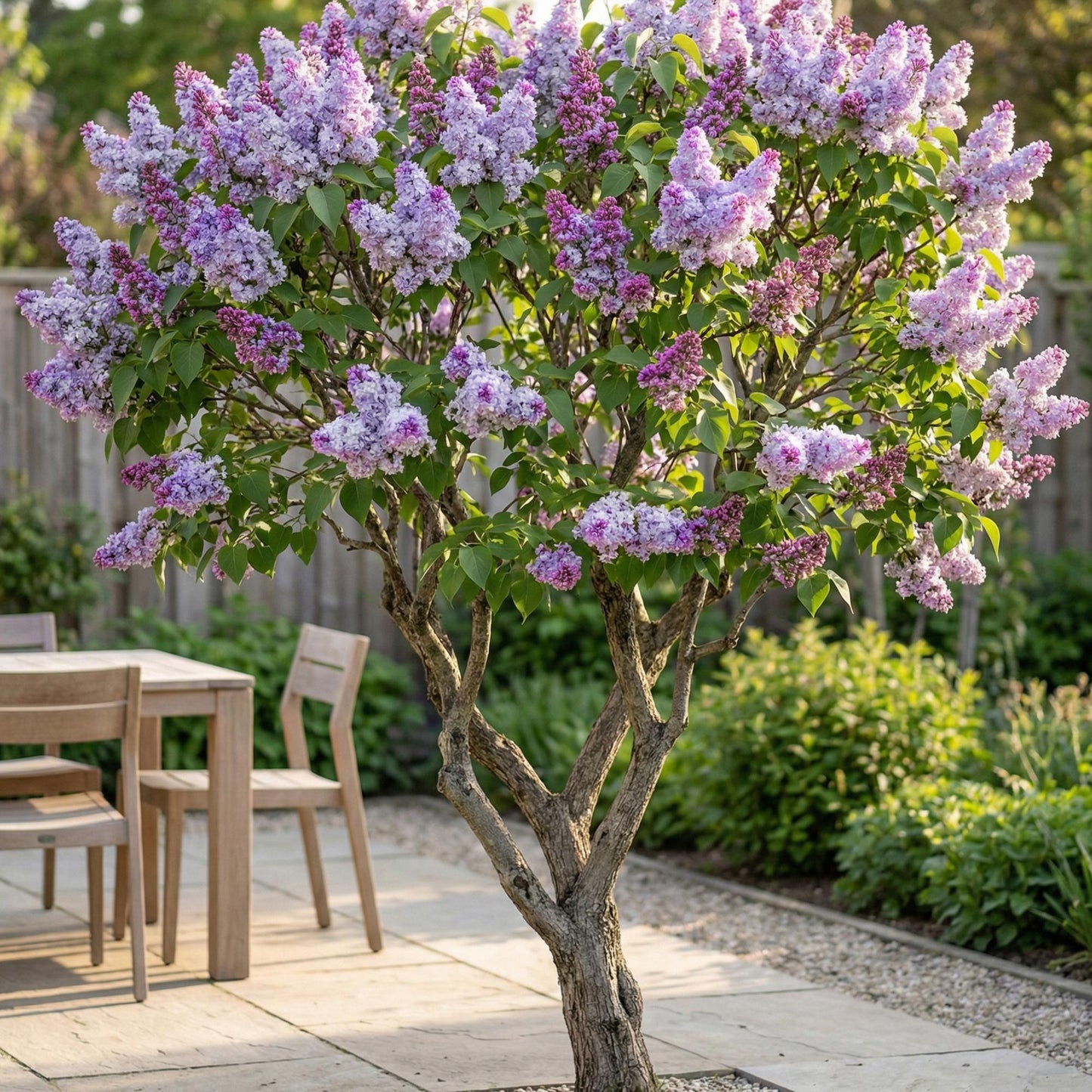 Green boutiQ - Tuinplant - Syringa vulgaris Michel Buchner - Gewone Sering - Winterhard - Roze - 1 Plant - Pot 17cm - Hoogte 45cm